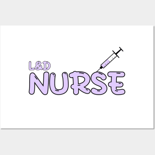 Labor and Delivery Nurse Purple Posters and Art